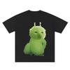 Vente chaude 2026 Nouveaux Accessoires Thème Emojis Chat Alien Vert Incluant des T-shirts Hommes et Femmes Coupe Décontractée et Ample