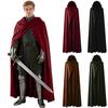 Medieval Style Hooded Cloak Long Velvet Cape Costume for Halloween Renaissance Fair Cosplay and Theatrical Use