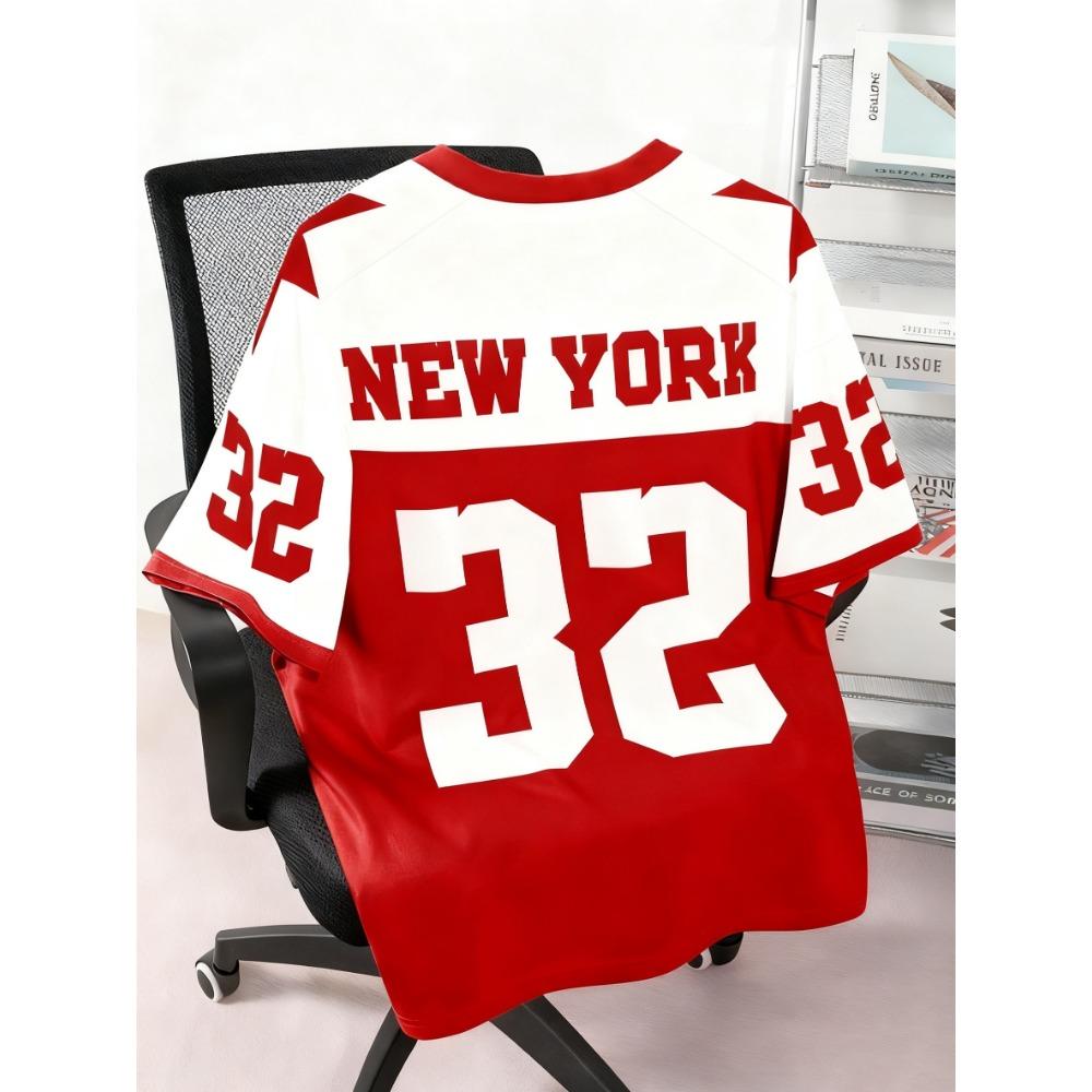 Casual Round Neck Short Sleeved Shirt, Breathable Casual Top, Sports Style