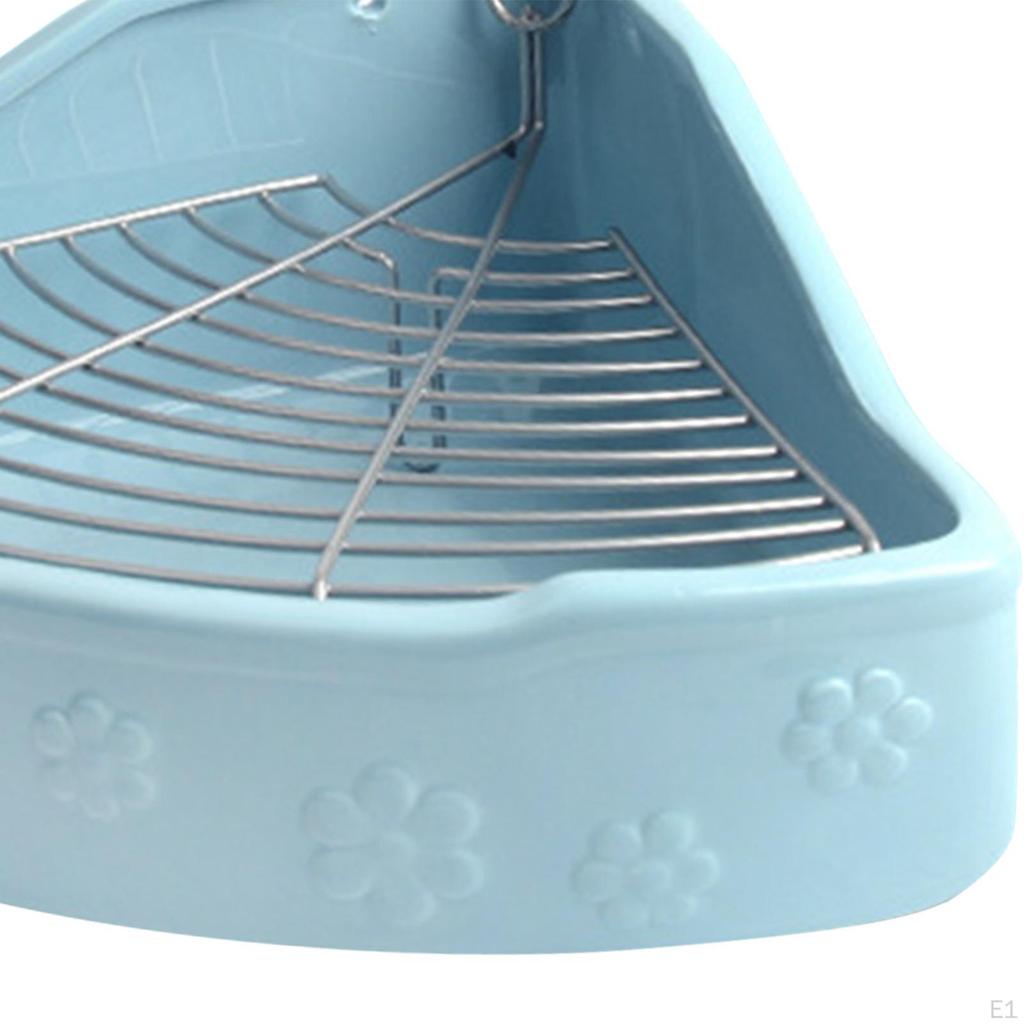 Kaninchen-Katzentoilette Eckschale Töpfchen Haustiertoilette für Meerschweinchen Hamster Kaninchen Frettchen