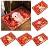 60*40cm Festive Decoration Door Mat Cartoon Front Door Decorative Carpet New Year Red Floor Mat
