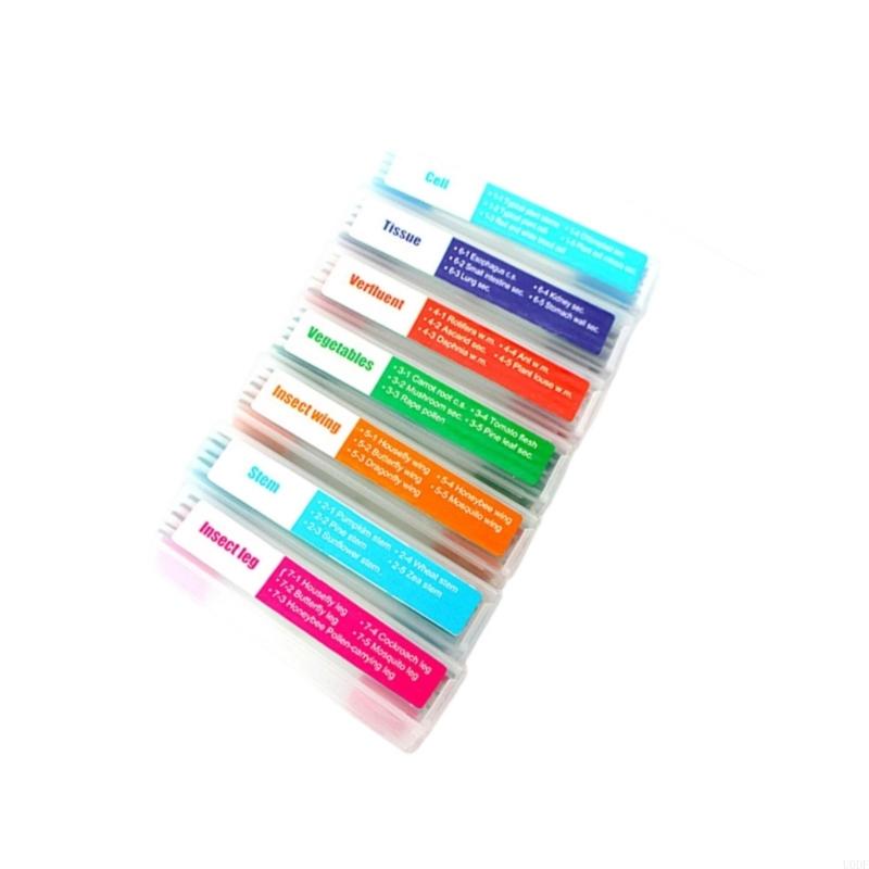 35PCS Microscope Glass Slides Set Seven Biological Specimens for Science Class