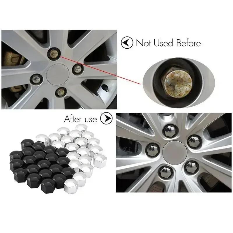 20Pcs 17/19/21mm Car Wheel Nut Caps Protection Covers Caps Anti-Rust Auto Hub Screw Cover Car Tyre Nut Bolt Exterior Decoration