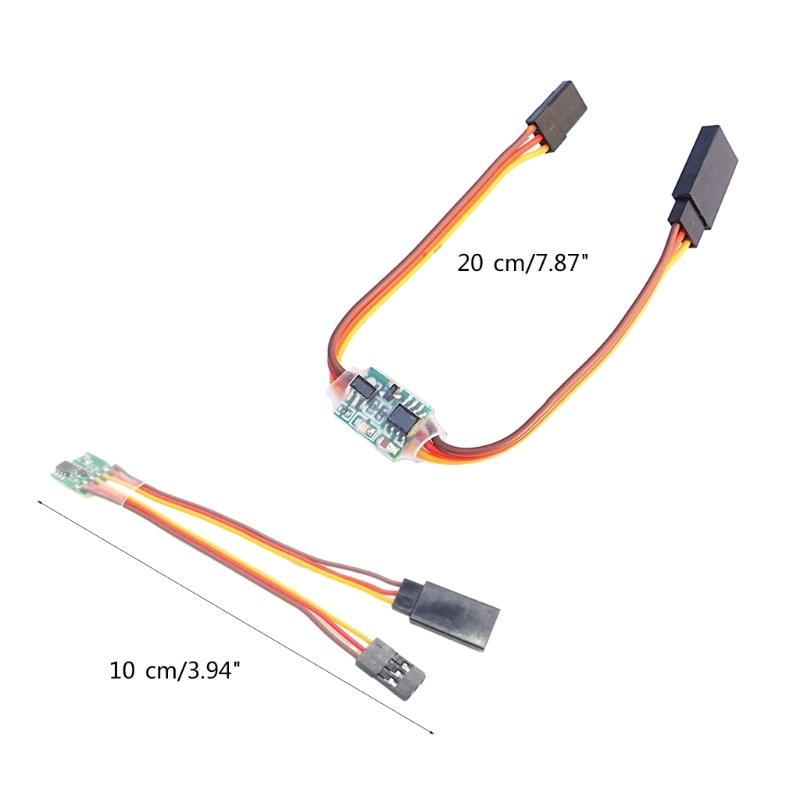 Servo Signal Reverser Rotations Inverter 4-6V/3.6V-24V Steering Gear Reverser for JR Futaba Aircraft Steering Gear
