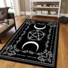 VIKAMA Large Five-Pointed Star Moon Area Mat - Anti-Slip, Machine Washable, Living Room Coffee Table Blanket For Home Decoration