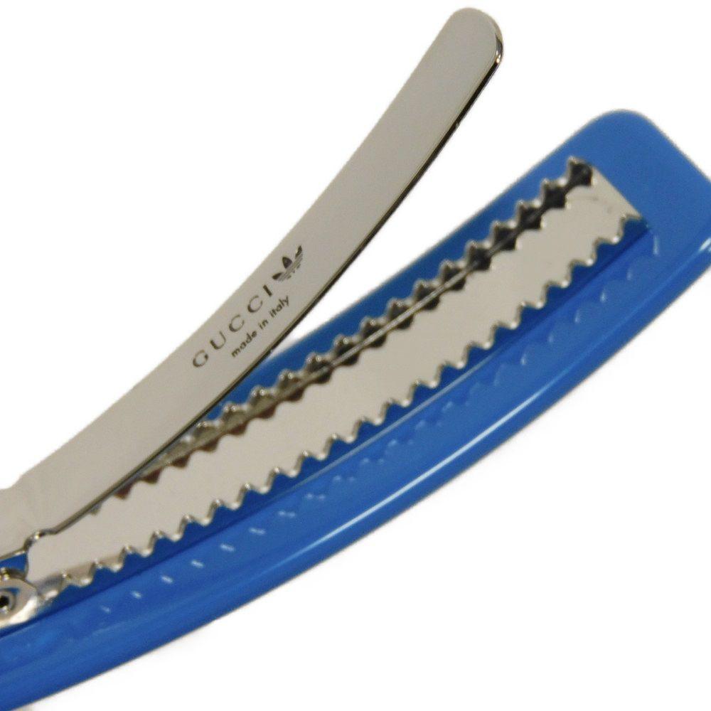 Used Adidas Crystal Star Hair Clip (9539) 702940 IAABI 8521 7992 Rhinestone Unused Trefoil Logo Resin Blue Women's from