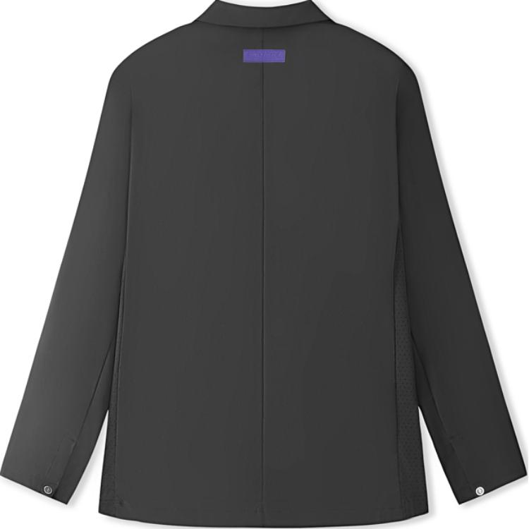 Skechers Casual Sports Series Classic Series Woven Simple Comfortable Long Sleeve Suit Men suits Deep-Night-Black L225M018-03B6