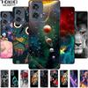 For Moto Edge 50 Fusion Case Silicone Space Animal TPU Soft Black Cover For Motorola Edge 50 Fusion Cases 50Fusion Cool TPUCover