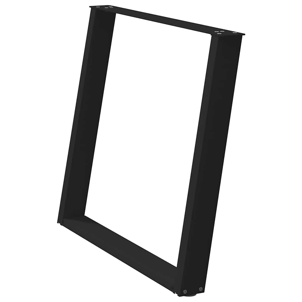Vidxl Nogi Do Stołu Jadalnianego, 2 Szt., Czarne, 90X(72-73) Cm, Stal