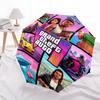 Printed Game Grand Theft Auto Folding Umbrella,Outdoor,Leisure,And Travel Umbrella,Durable Umbrella Fabric,Birthday And Holiday Gift