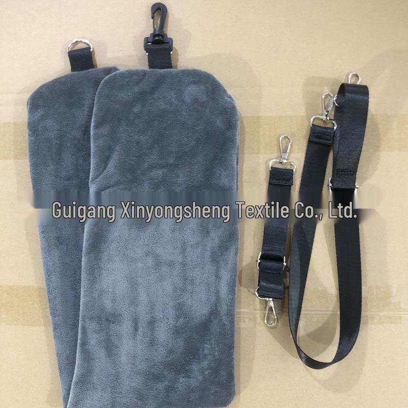 Fillable Portable U-Shaped Neck Pillow with Hood for Airplane Travel