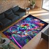 Decorative Artwork Theme Crystal Velvet Rug Personalized Custom Name Text Soft Floor Mat Home Decor