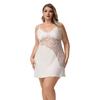 Yaoting Plus Size Satin Lace V-Neck Spaghetti Strap Nightgown for Women