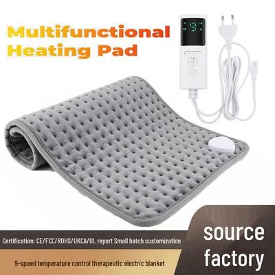 Tapis Chauffant Électrique 9 Niveaux avec 4 Réglages de Minuterie pour la Thérapie de la Taille et de l'Abdomen