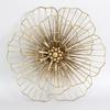 Abstract Antique Bronze Metal Flower Wall Ornament for Living Room or Hotel Decor