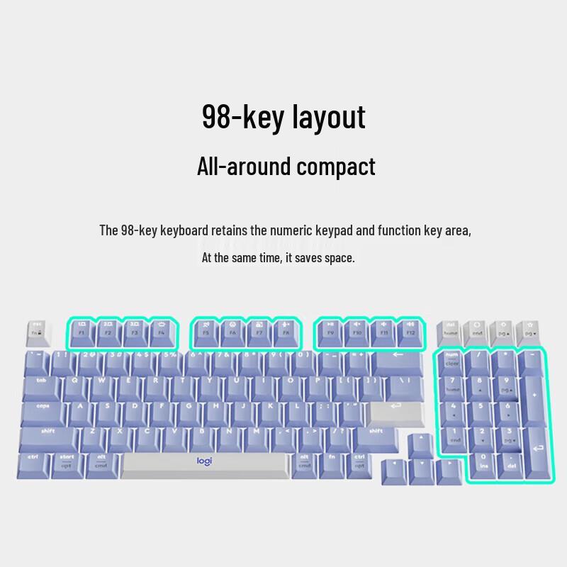 Logitech K98M Amber Series 98-Key Wireless Mechanical Keyboard