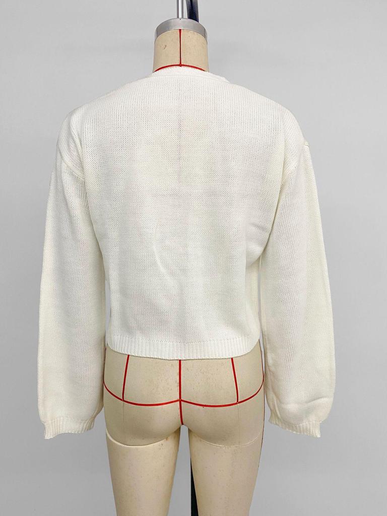 2025 Trendy Autumn/Winter V-Neck Long Sleeve Bowknot Cardigan for Women