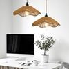 Woven Rope Pendant Chandelier Lampshade Handmade Rattan Shade for Cafe Bar Restaurant Boho Decoration