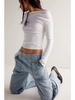 Jeans a zampa in denim da donna europei e americani - Dimagranti e vestibilità ampia