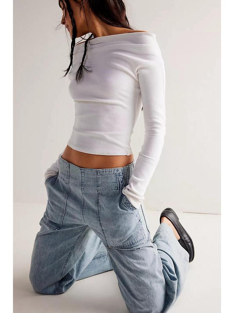 Jeans a zampa in denim da donna europei e americani - Dimagranti e vestibilità ampia