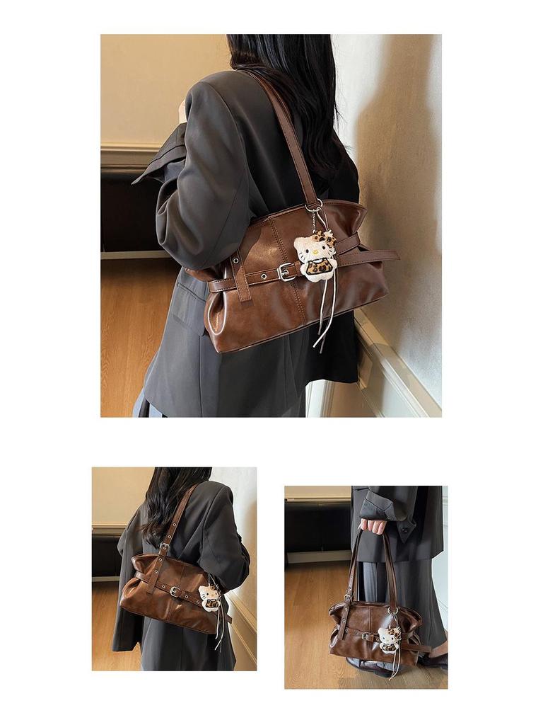 Maillard Retro Women's Underarm Bag - Autumn/Winter 2025 Trendy Niche Tote, Simple Commuter Style.