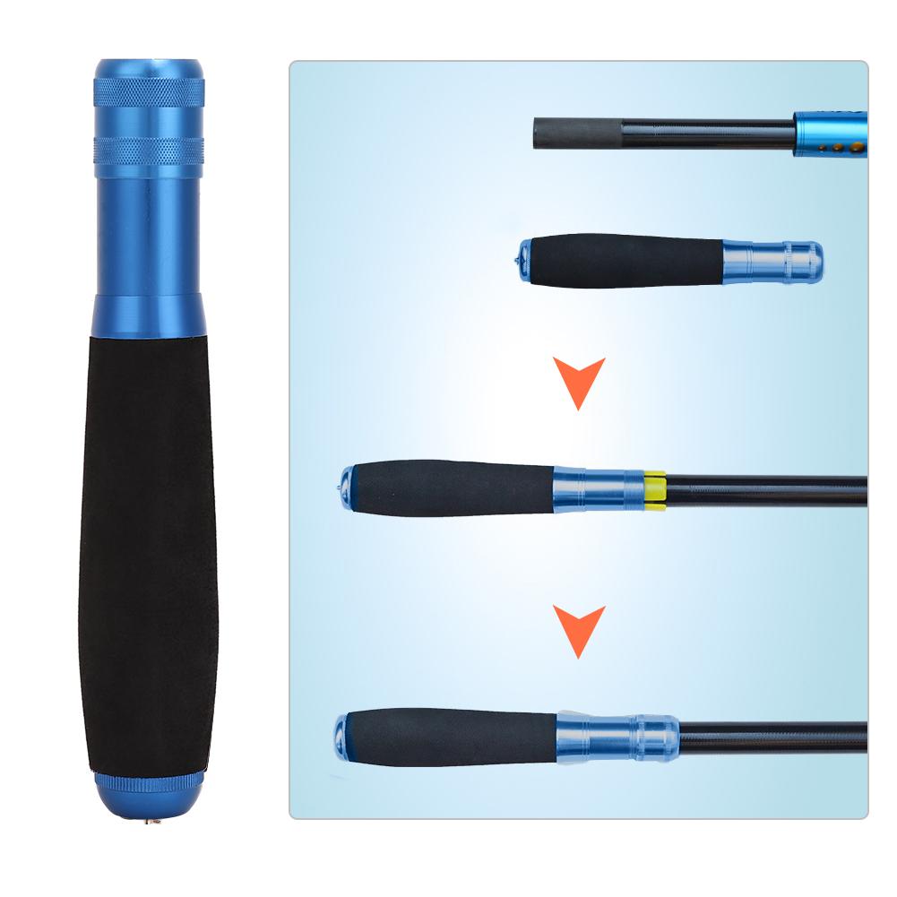 Multi Function Aluminium Alloy Fishing EVA Rod Handle Grip for DIY Rods Change(Blue)