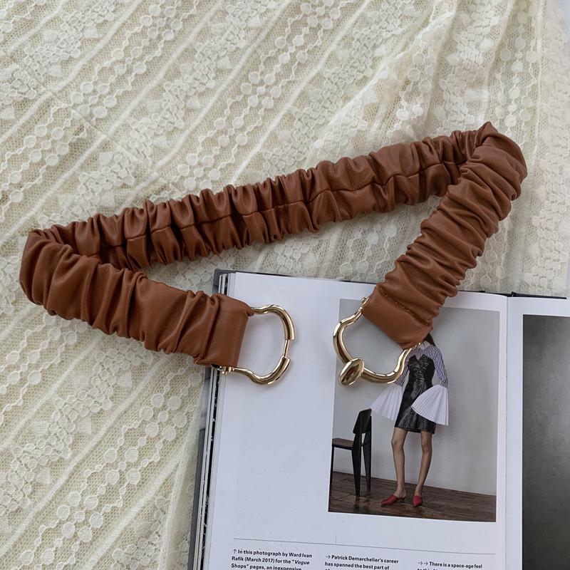 

Модні еластичні ремені для жінок. Високоякісний дизайнерський брендовий пояс. Універсальне жіноче пальто. Светр. Декоративний пояс. 65X3CM верблюд