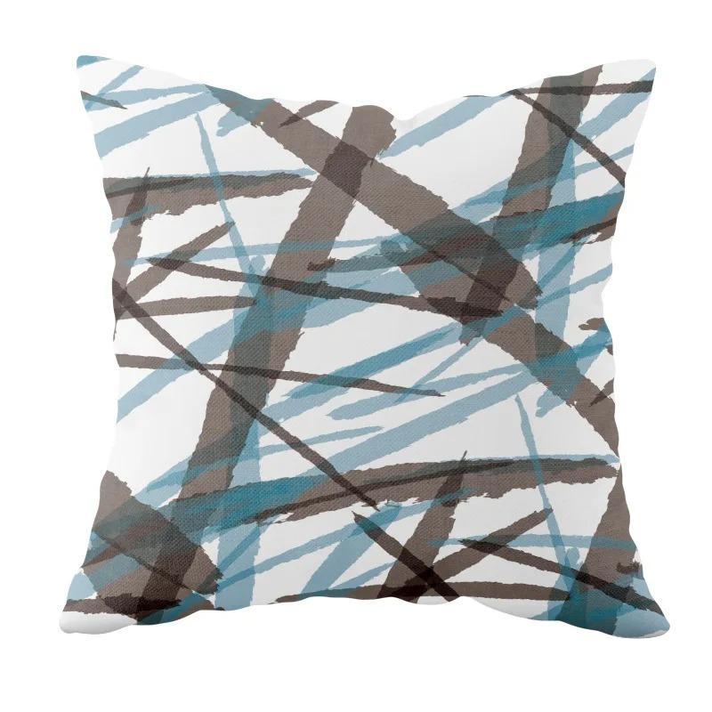 Office Living Room Home Pillowcase Geometric Pattern Printed Pillowcase Car Ornaments