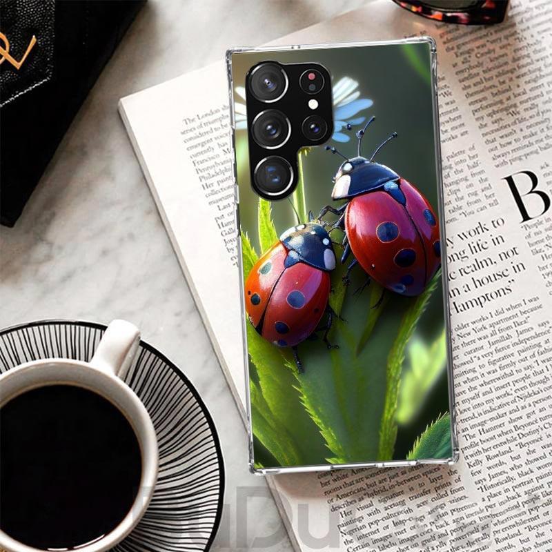 Insect Seven-Star ladybug Cover For Samsung Galaxy S8 S9 Plus S10 Lite Note 8 9 10 Pro 20 Ultra S7 Edge M11 M21 M32 M51 Print Co