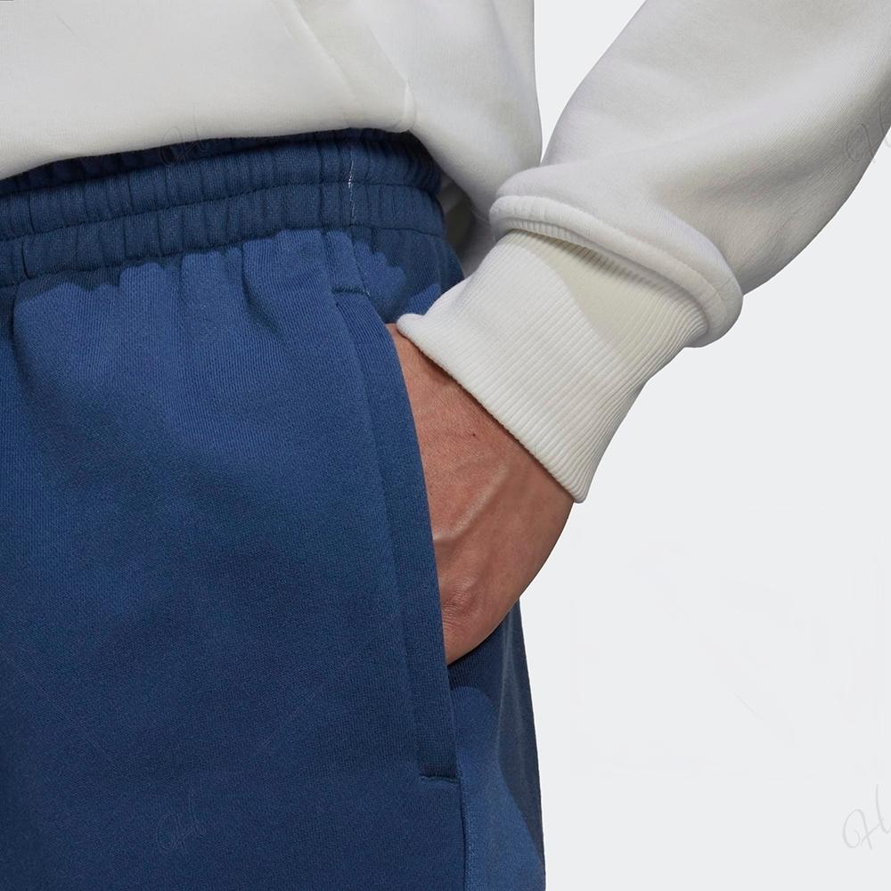 Adidas FW22 Kalhoty joggery s potiskem loga a jednobarevné pánské spodní díly modré HL9279