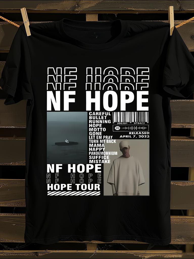 NF Hope Album Tour 2024 Graphic T-Shirt Mens Tshirt Womens Tshirts with Letters Print Short Sleeves T-Shirt Casual Street Tee Shirt Top