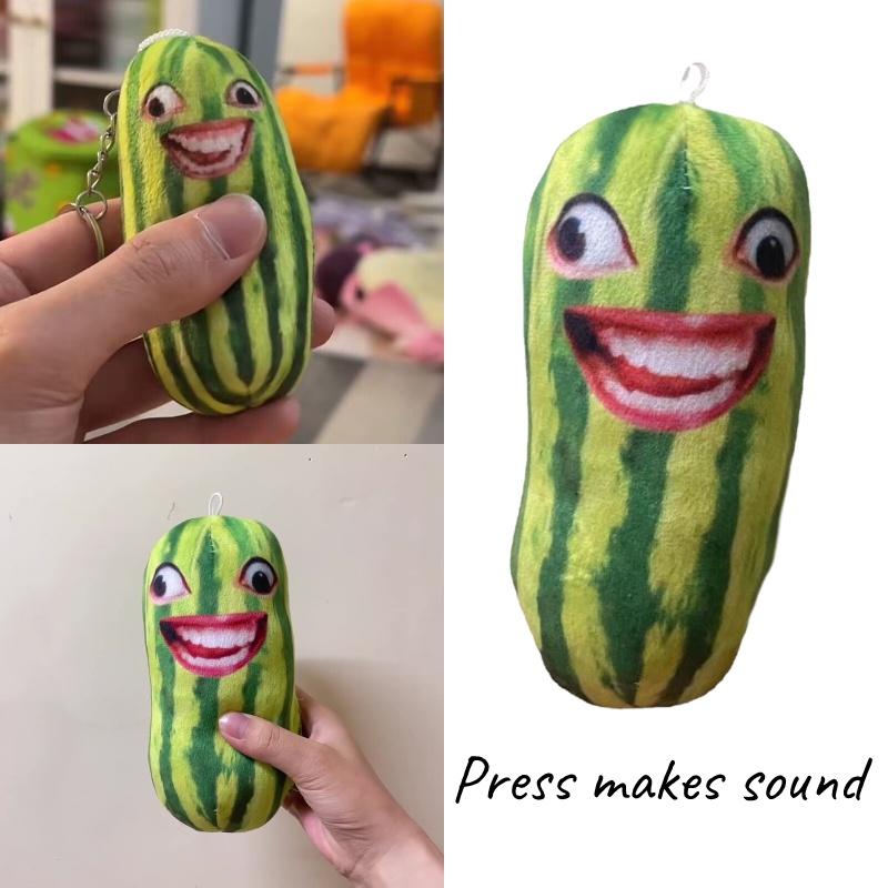Talking Watermelon Slice Plush Toy Adorable Pp Cotton Stuffed Animal For Kids And Adults