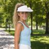 Adjustable Outdoor Sun Visor Hat with Built-In Rechargeable Fan Three-Speed Settings Lightweight Breathable Design for Summer Activities