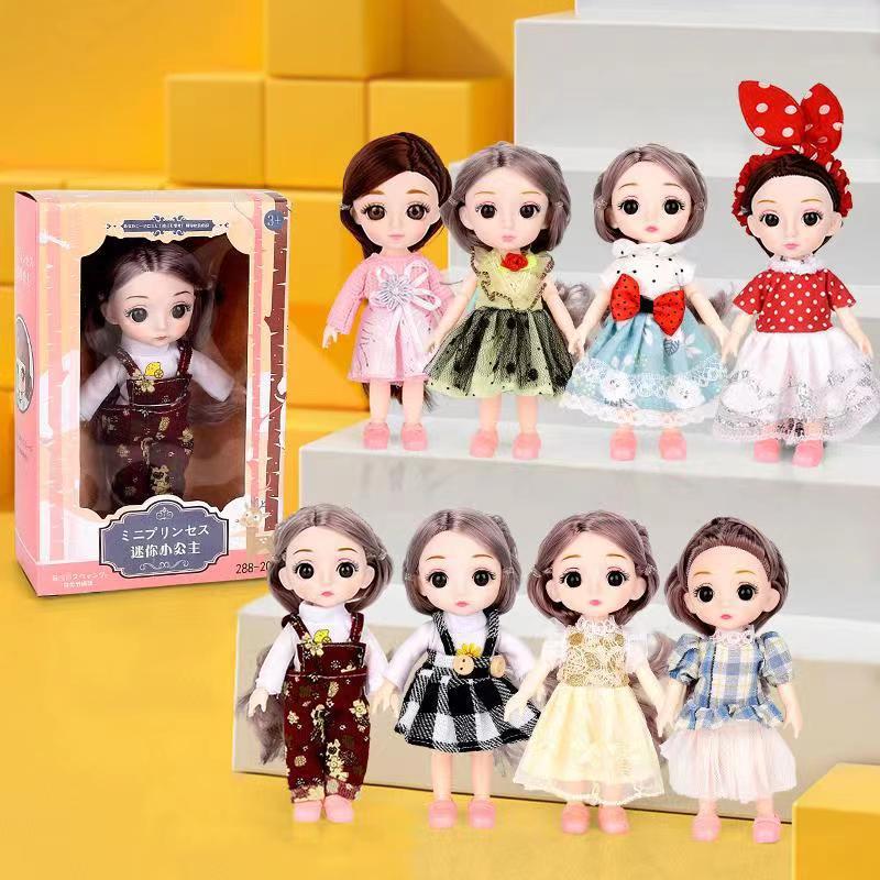 6 Inch Doll Present Box Girl Realistic Simulation High Quality Durable Design Safe for Children Joint Movability Random Style Of Family Playthings
