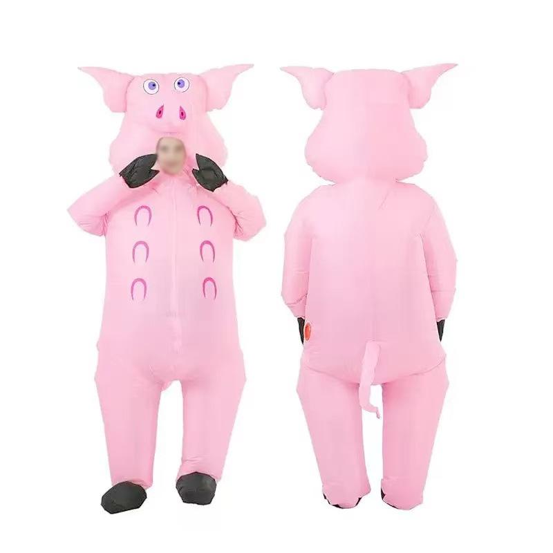Pink Pig Inflatable Costume Jumpsuit for Party & Performance