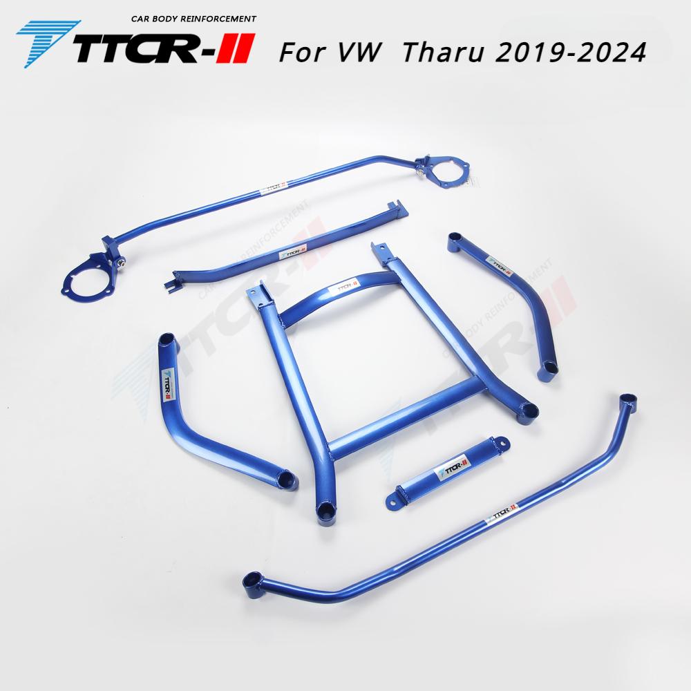 For Volkswagen Tharu 2019-2024 Accessories Strut Bars Chassis Reinforced Anti tilt Rod Alloy Suspension Kit Unsprung Weight