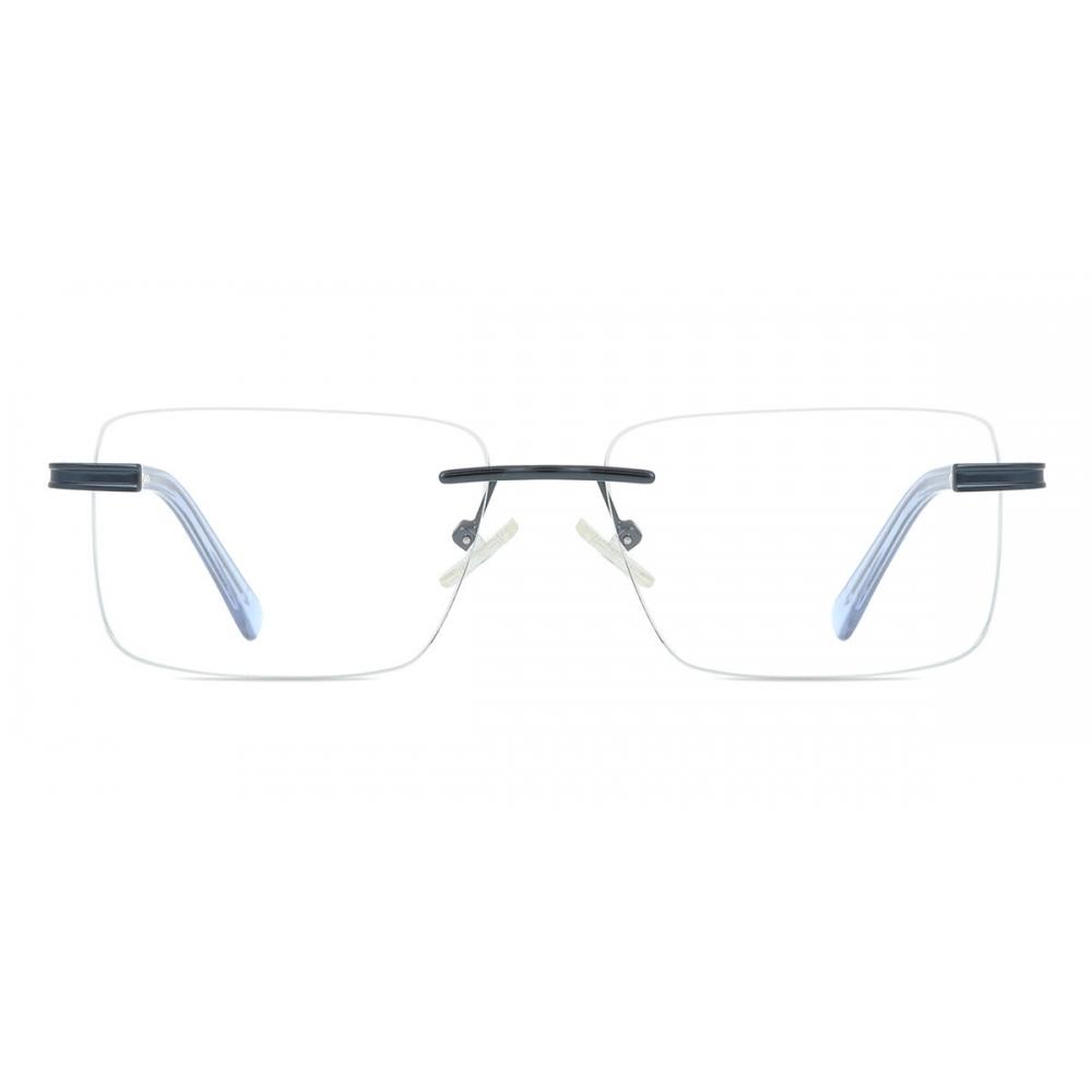 Rimless Rectangle Blue Smartbuy Collection Hartley Fk86002 C5 Fashion Unisex Eyeglasses