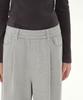 MUSINSA STANDARD WOMAN Women'S Double Knit Denim Detail Wide Sweatpants [Medium Grey]