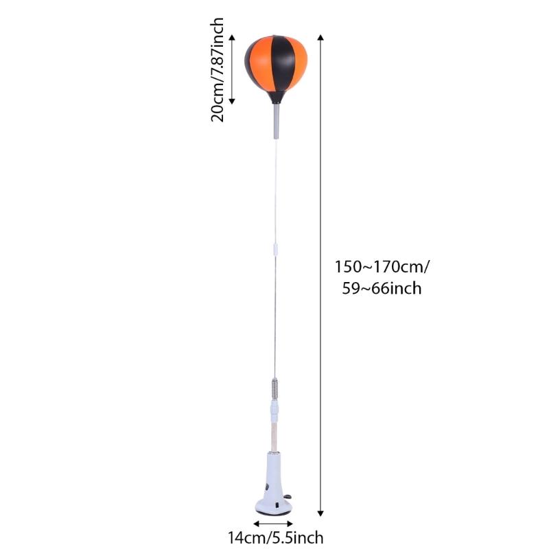 Upgraded Suction Base Punching Ball for Secure Placement On Smooth Floor Construction Long Lastings Use