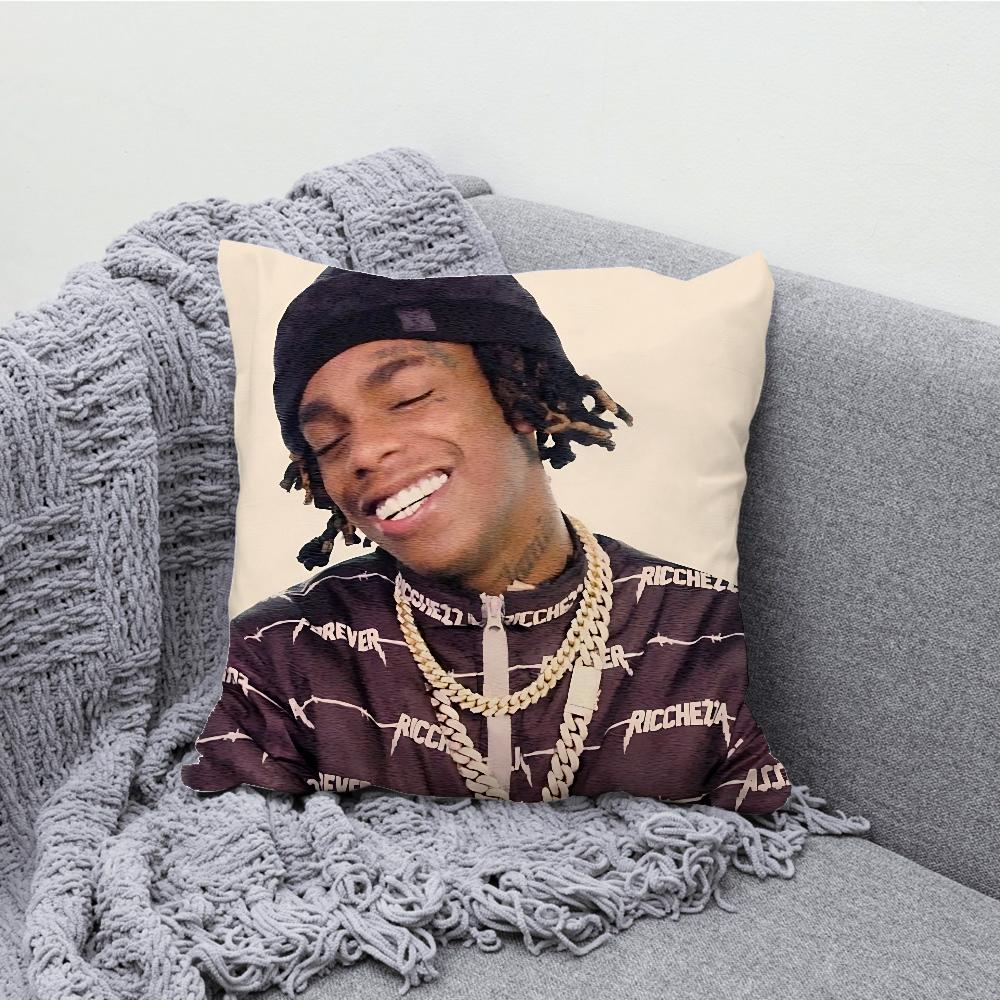 YNW Melly Rapper Pillow Case Soft Cushion Cases for Farmhouse Sofa Decor Home Decorations and Protector Pillow Case 40cmx40cm