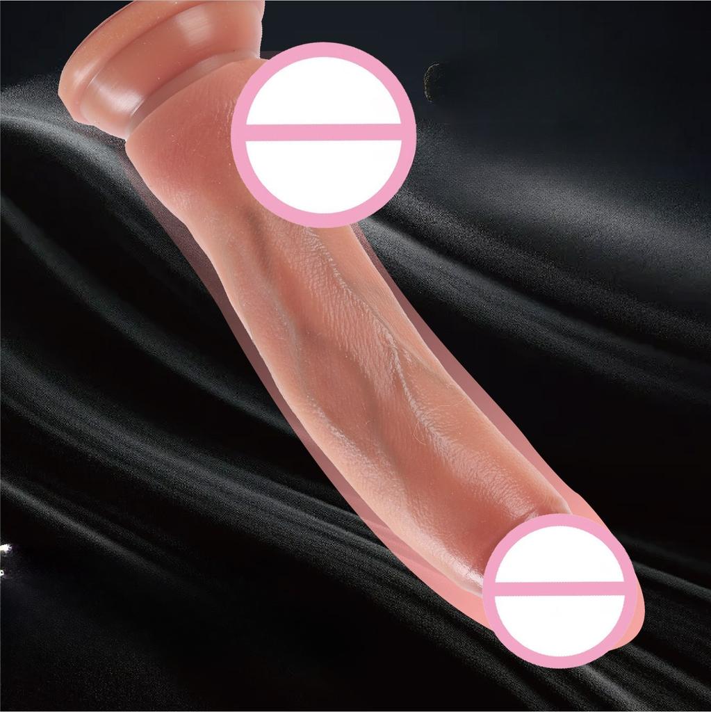 Soft Realistic Skin Feel Human Penis Cheap Dildo Double Silicone Suction Cup Thick Dick Anal Sex Toys Men Women Gay Strapon Cock