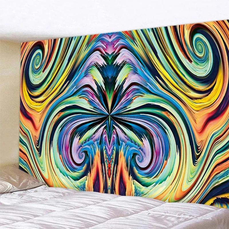 Fashionable Home Decoration Tapestry Living Room Bedroom Tapestry Geometric Array Fantasy Pattern