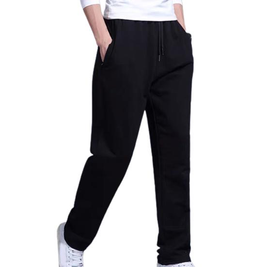 Fashion Men's Pants Solid Loose Drawstring  Color Sports Trousers Straight Casual