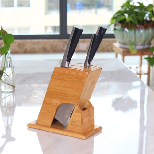moonwood Knife Holder, Knife Block, Knife Stand, Knife Rack, Wooden Storage Knife Holder