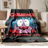 Courage the Cowardly Dog Soft and Comfortable Flannel Suitable for Sofas Living Rooms Outdoor Camping Travel and Also Makes a Great Anniversary Gif