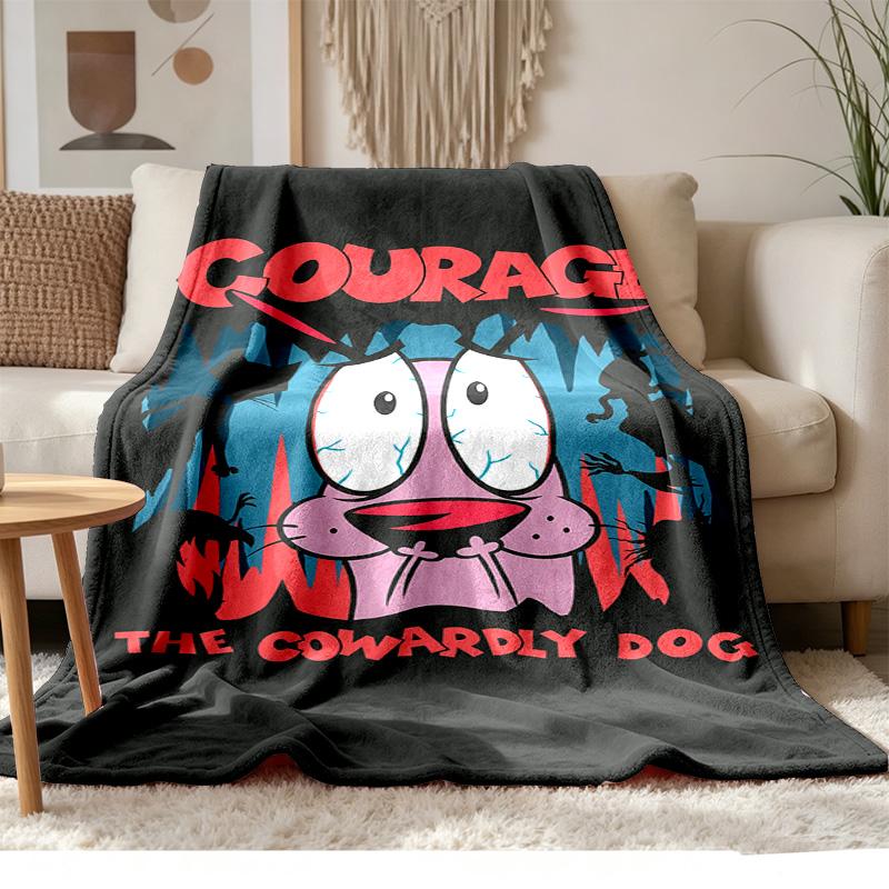 Courage the Cowardly Dog Soft and Comfortable Flannel Suitable for Sofas Living Rooms Outdoor Camping Travel and Also Makes a Great Anniversary Gif