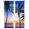 Sunset On The Beach Sheer Curtains Bedroom Voile Curtain Living Room Window Sheer Curtains Kitchen Tulle Drapes