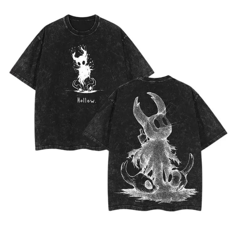 Classic Game Characters Cartoon Elements Men T-shirts Gothic Clothing Characters Washed and Worn T-shirts Sports Streetwear