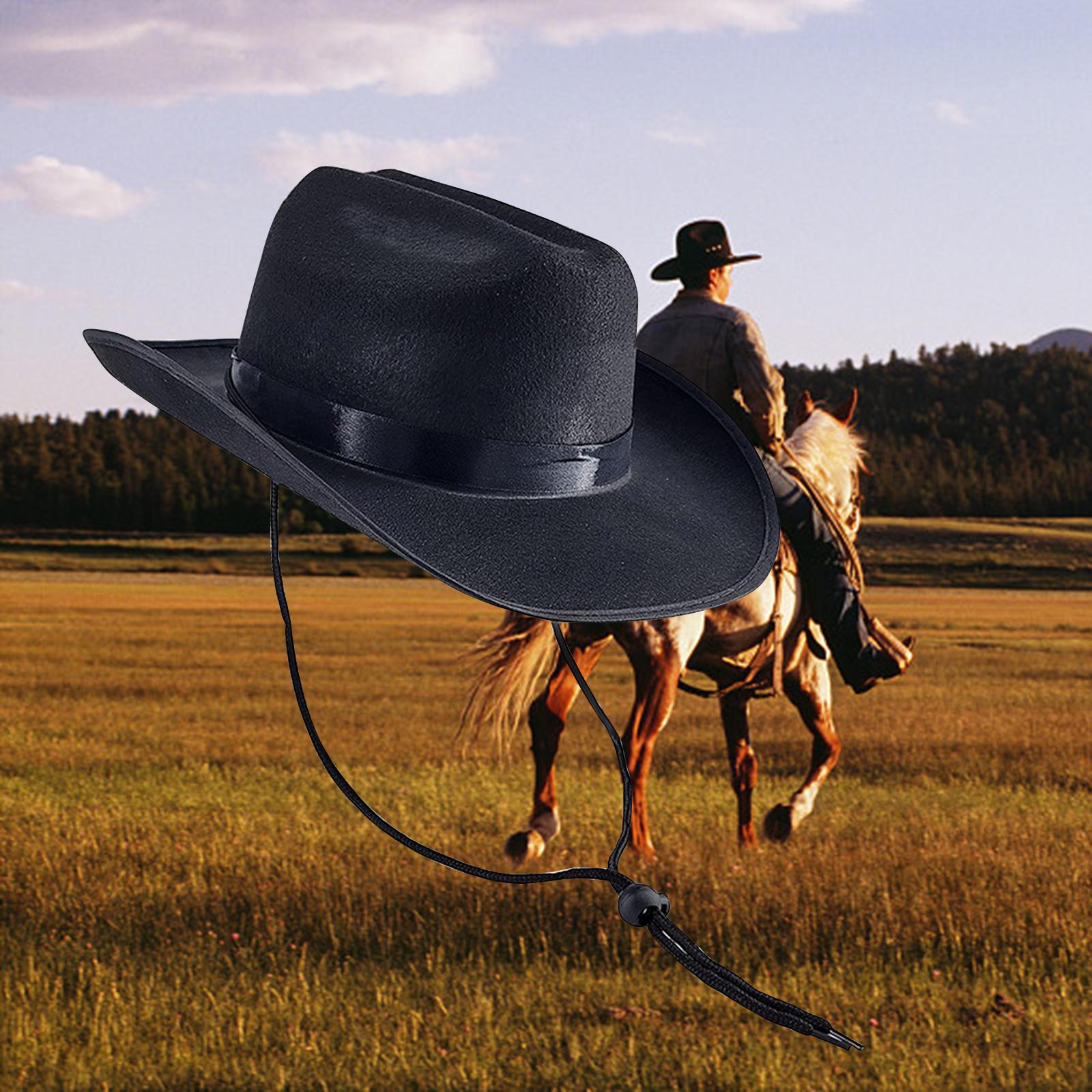

Cowboy Hat, Comfortable Wide Brim Hat, Non Woven Fabric Hat Band Western Shape