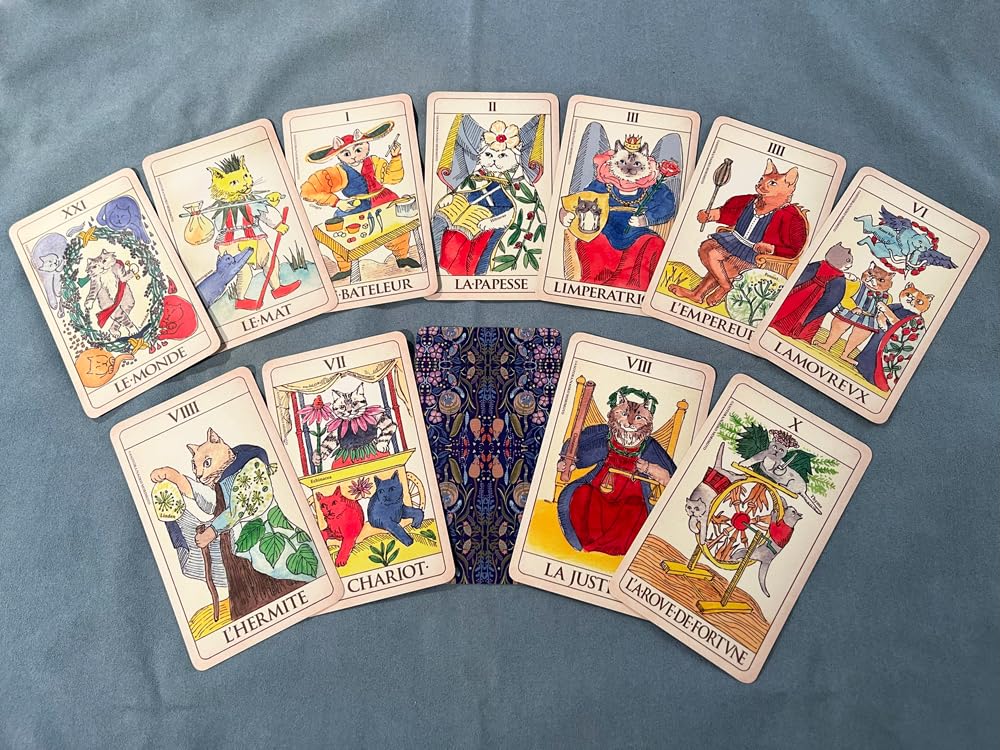 Nichiyu 22-Card Tarot Cards, Marseille Edition, by Naoko Morimoto, Fortune Telling [Authentic] [CAT AND HERB TAROT] "Cat and Herb Tarot